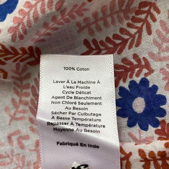 Talbots Pink and Brown Floral Pintuck Long Sleeve Blouse. Size Large. - Picture 11 of 11